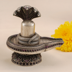Mahadev Shivling Antique Silver Idol