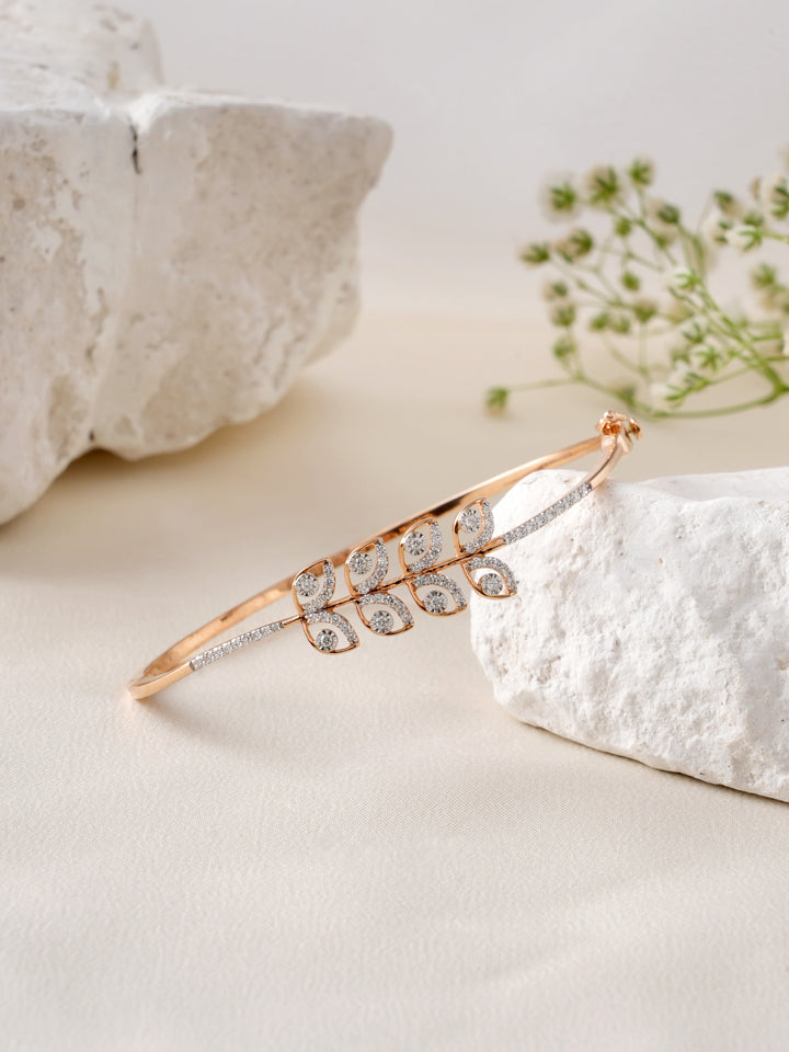 Grecian Leaf Diamond Kada