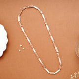 Double Tone Link Design Silver Men’s Chain