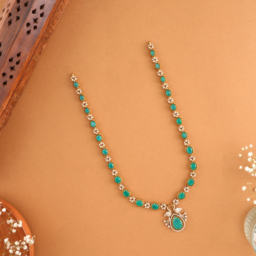 Floral Design Swarovski with Emerald Haram