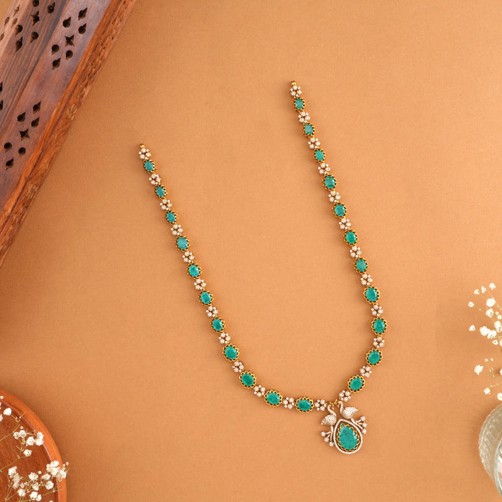 Floral Design Swarovski with Emerald Haram