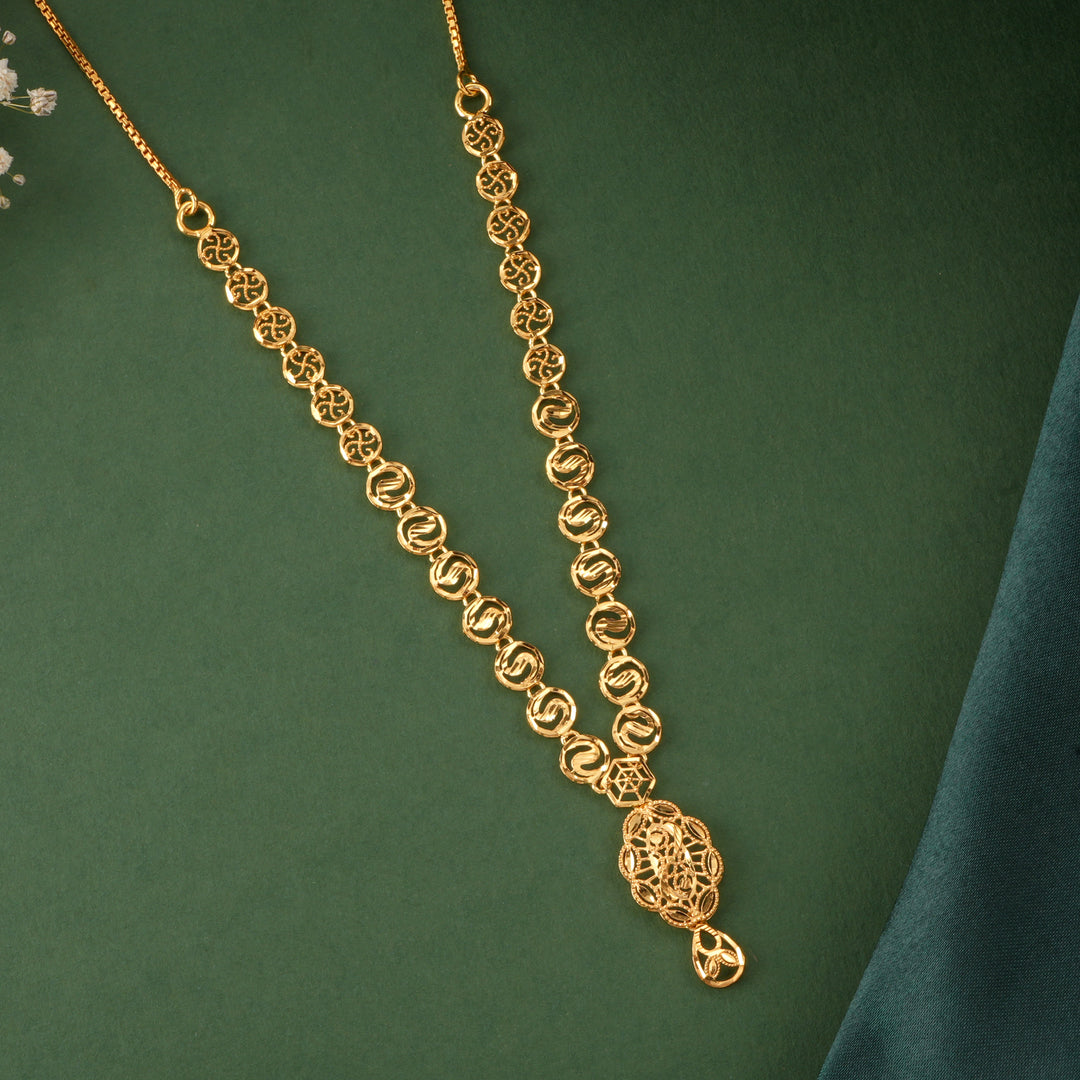 S Shape Gold Plated Dubai Haram