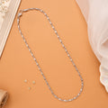 Modern Twist Design Silver Chain