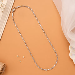Modern Twist Design Silver Chain