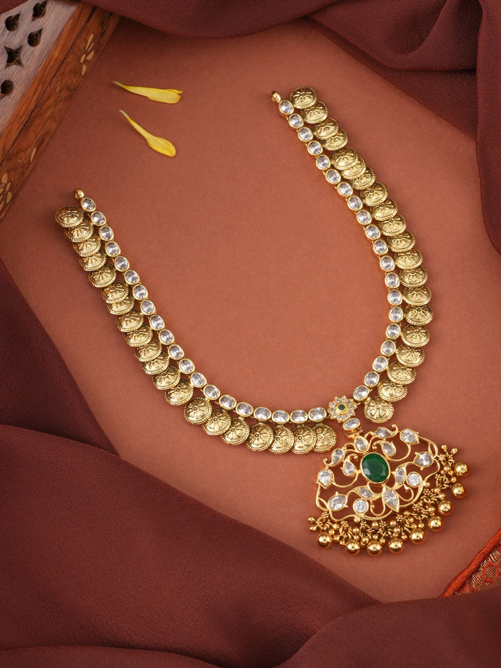 Polki Gold Plated Silver Nagas Haram