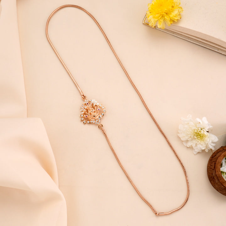 Lakshmi Rose Gold Silver Mugappu Chain