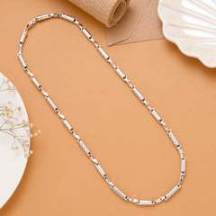 Modern Cylinder Link Silver for Men