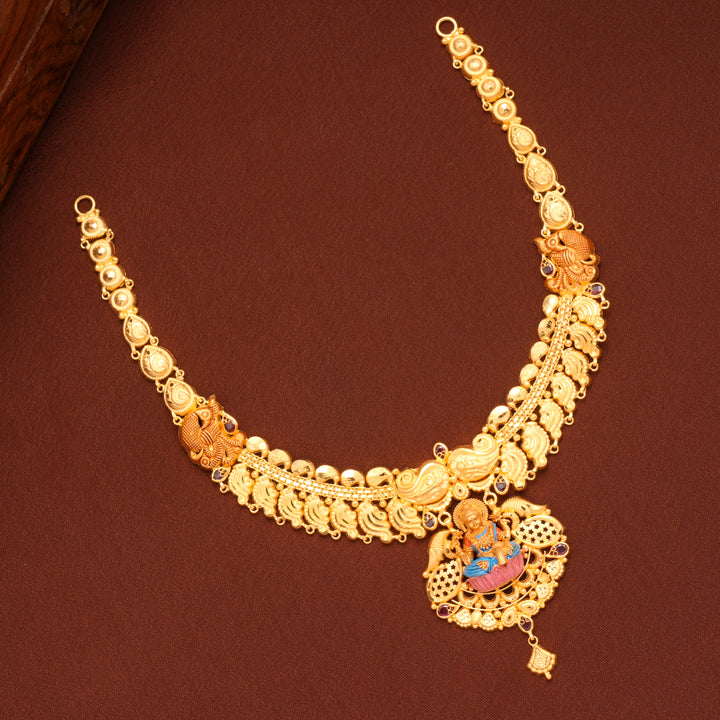 Mahalakshmi Blessing Bridal Gold Necklace