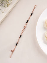 Rose Gold Infinity Mangalsutra Bracelet
