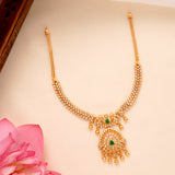 Elegant White Stone Golden Necklace