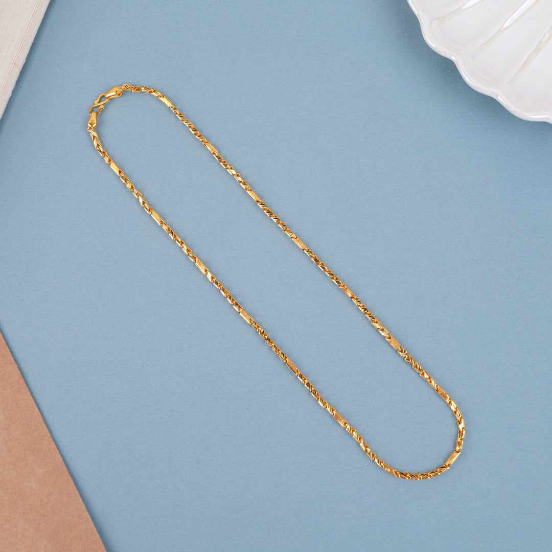 Shining Arrow Link Design Gold Chain