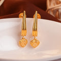 Gold Triple Bar Ear Climber Earrings with Knot Detail