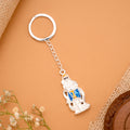 Devotional Mayil Murugan Silver Key Chain