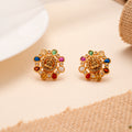 Classic Regal Navaratna Lakshmi Golden Stud