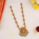 Nagas Lakshmi Peacock & Emerald Beads Haram