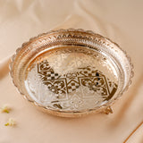 Elegant Round Silver Thamboolam Plate