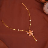 Gold Flower Pendant Necklace