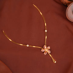 Gold Flower Pendant Necklace