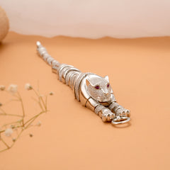 Flexible Jaguar Silver Bracelet for Men