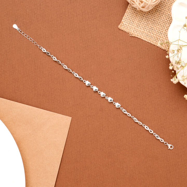 Cute Heart Whisper Silver Bracelet