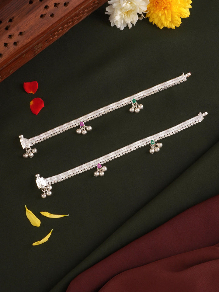 Women's Attigai Muthu Silver Anklet