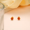 Classic Coral Gold Stud