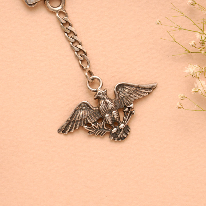 Iconic Eagle Silver Pendant Keychain