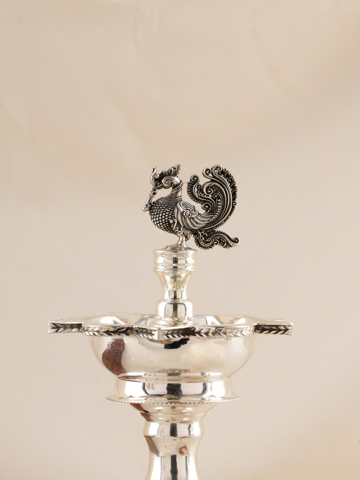 Peacock Motif Floral Engraved Samai
