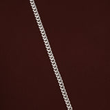 Stylish Curb Link Silver Bracelet