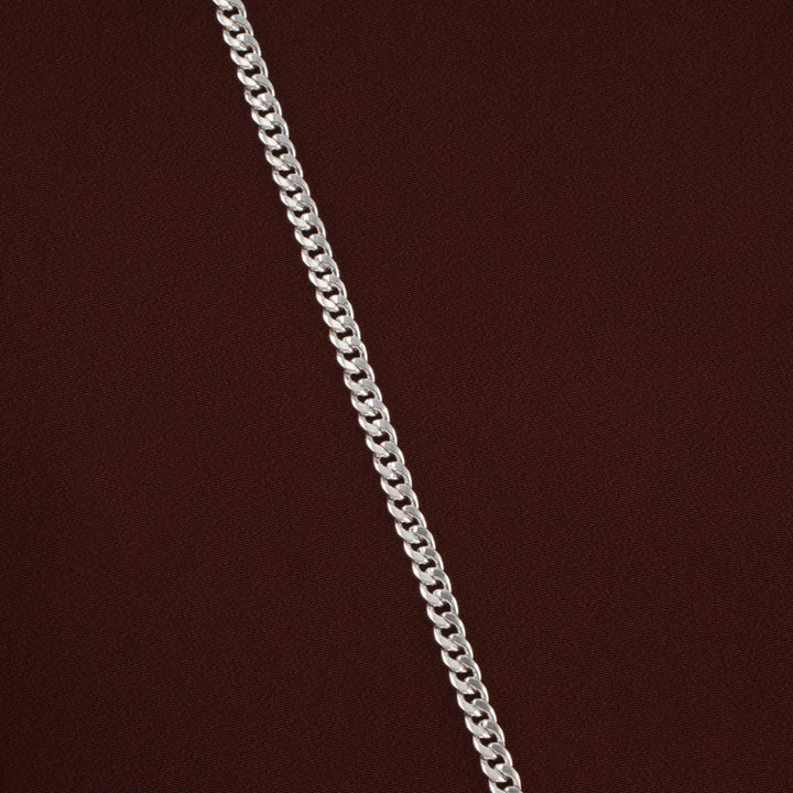 Stylish Curb Link Silver Bracelet
