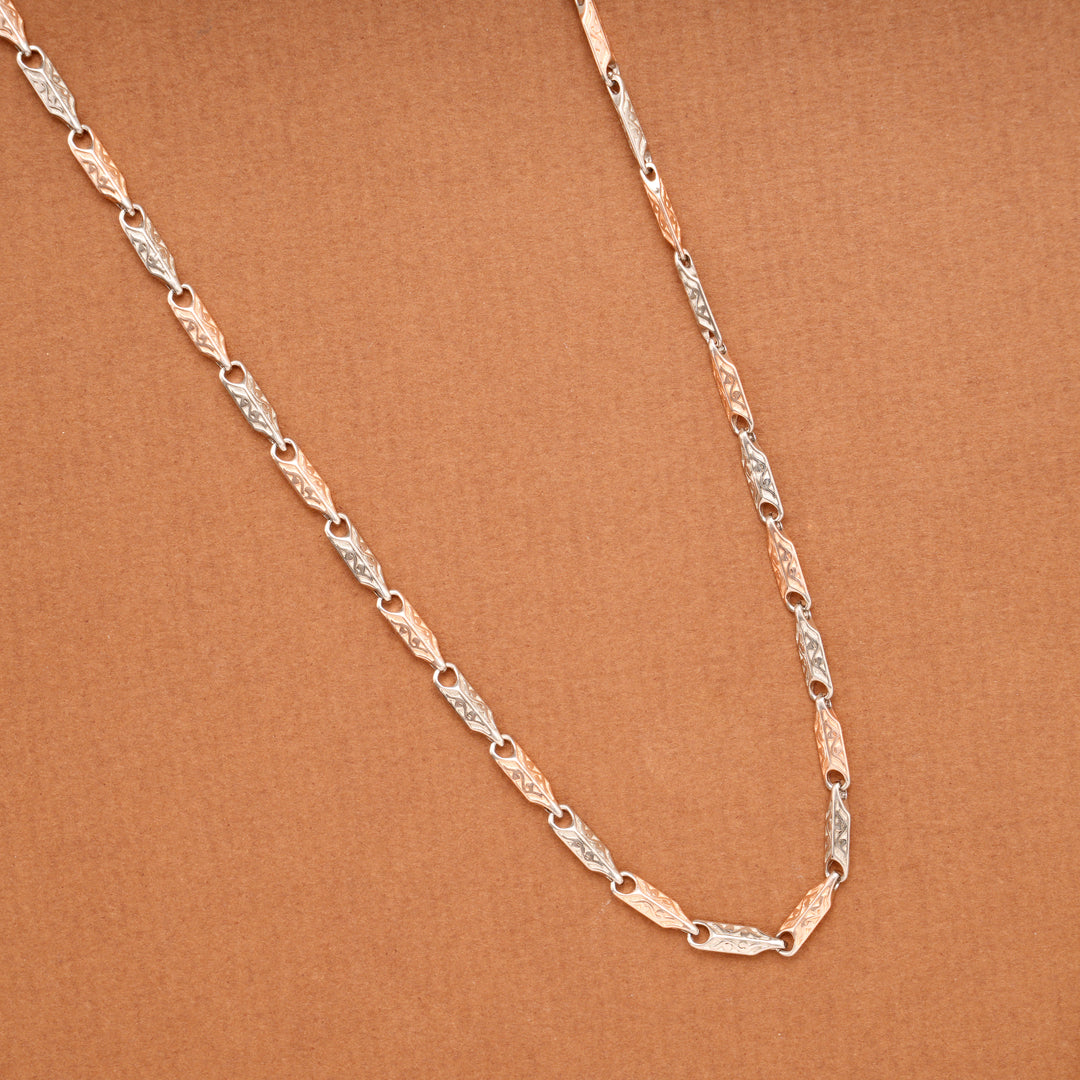 Arrow Link Pattern Silver Men’s Chain
