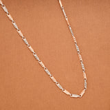 Arrow Link Pattern Silver Men’s Chain