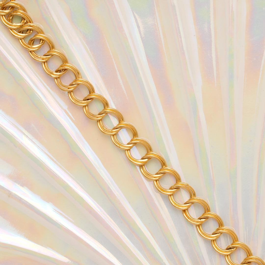 Lotus Link Gold Bracelet for Women