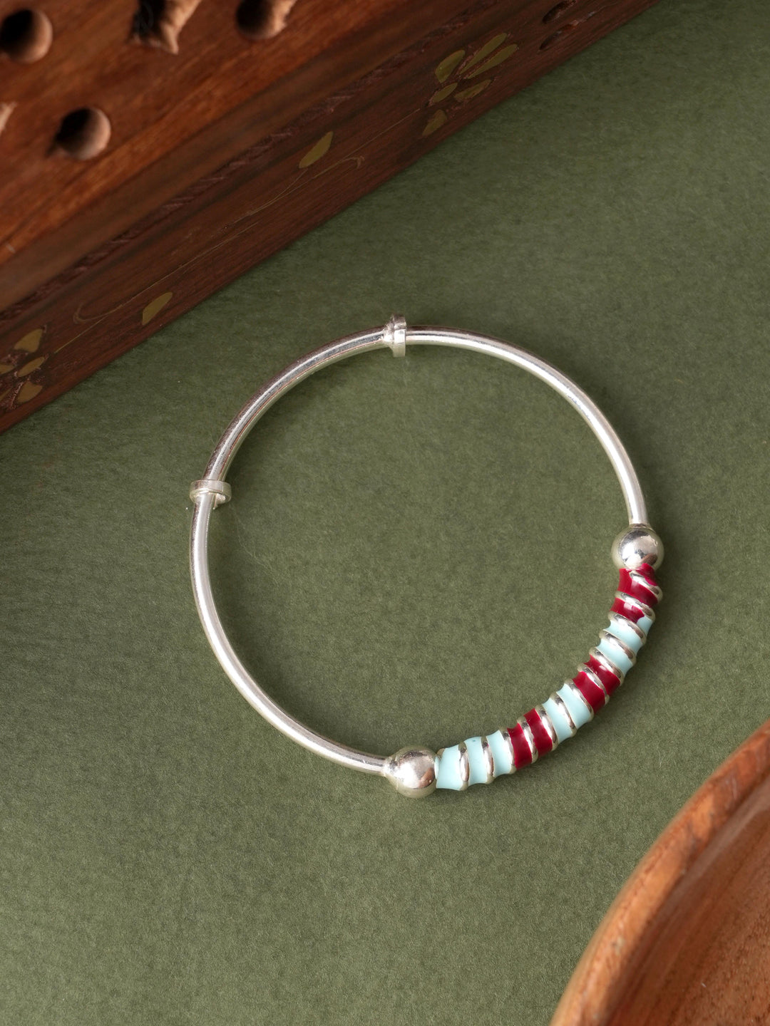 Red And Blue Enamel Bangle