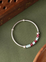 Red And Blue Enamel Bangle