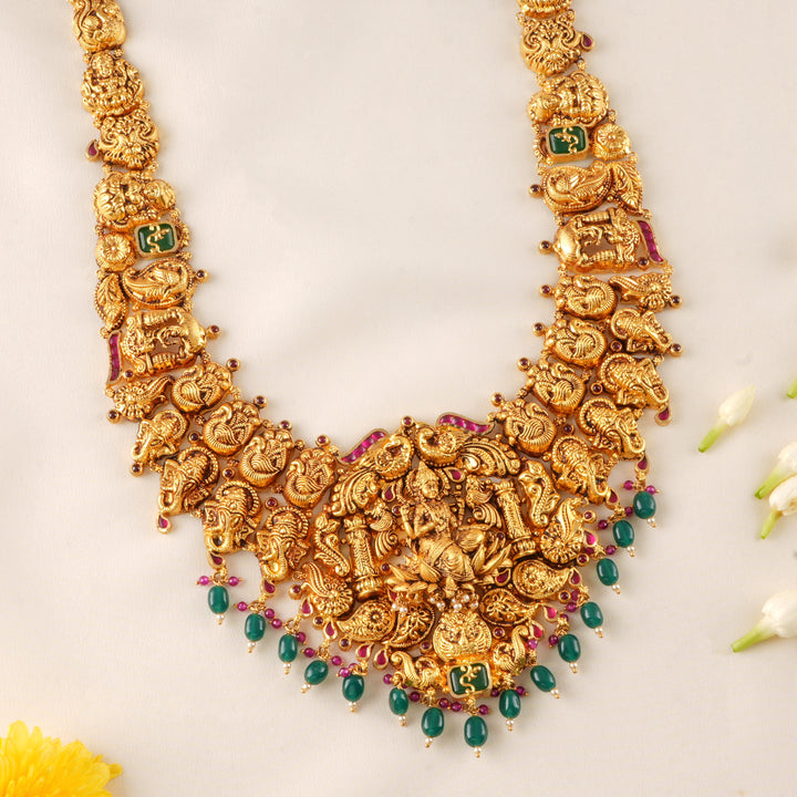 Temple Inspired Lakshmi Gold Haram