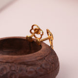 Delicate Tear Drop Casting Gold Earring