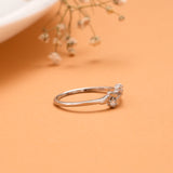Classic Charm Leaf Pattern Silver Ring