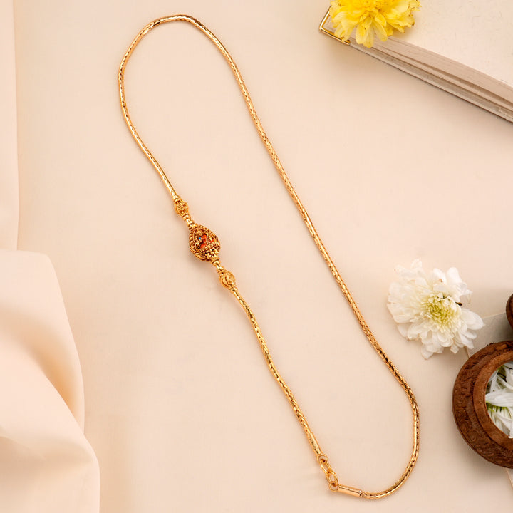 Radiant Lakshmi Gold Plated Mugappu Chain