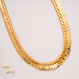 Elegant Floral Leaf Lakshmi Golden Kasumalai