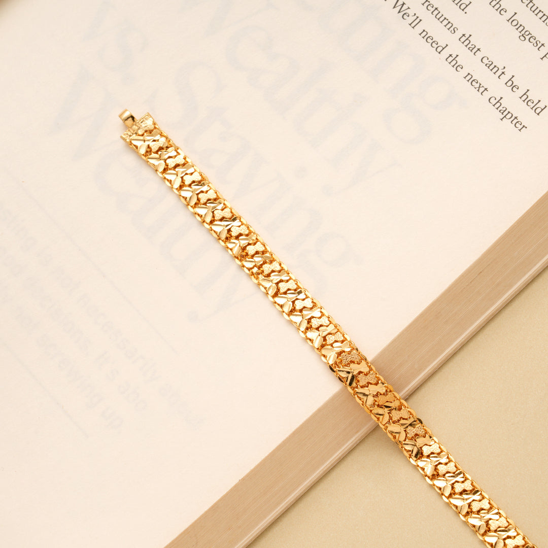 Regal Fancy Design Golden Bracelet for Men