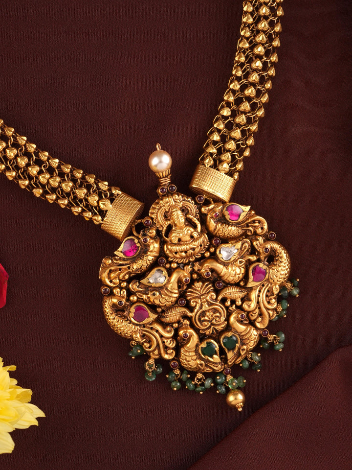 Gaja Lakshmi Antique Temple Necklace