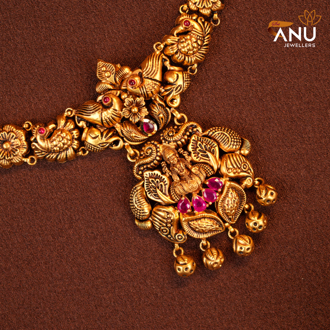 Antique Lakshmi Devi Gold Drops Necklace