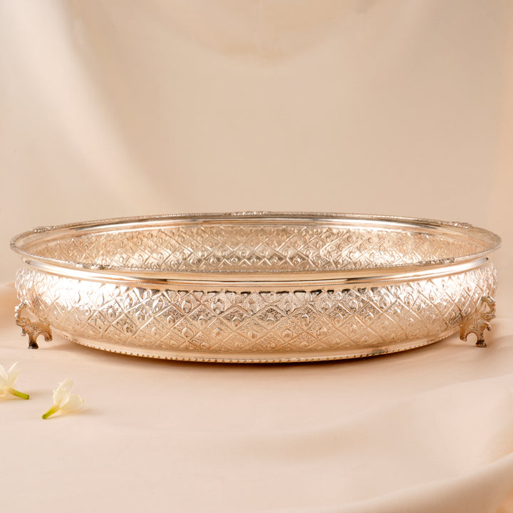 Traditional Silver Thamboolam Plate