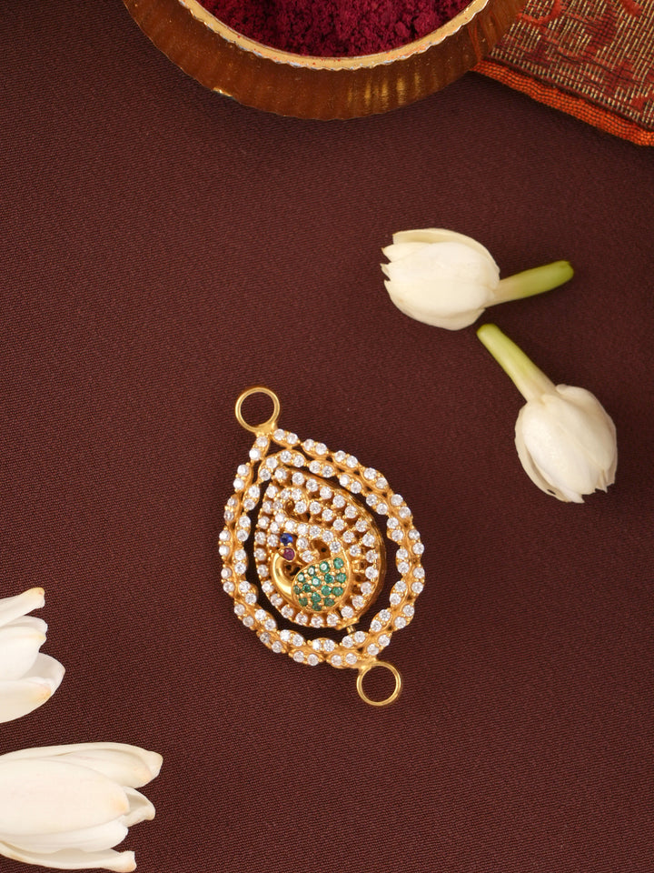 Classic Double Side Peacock Gold Mugappu