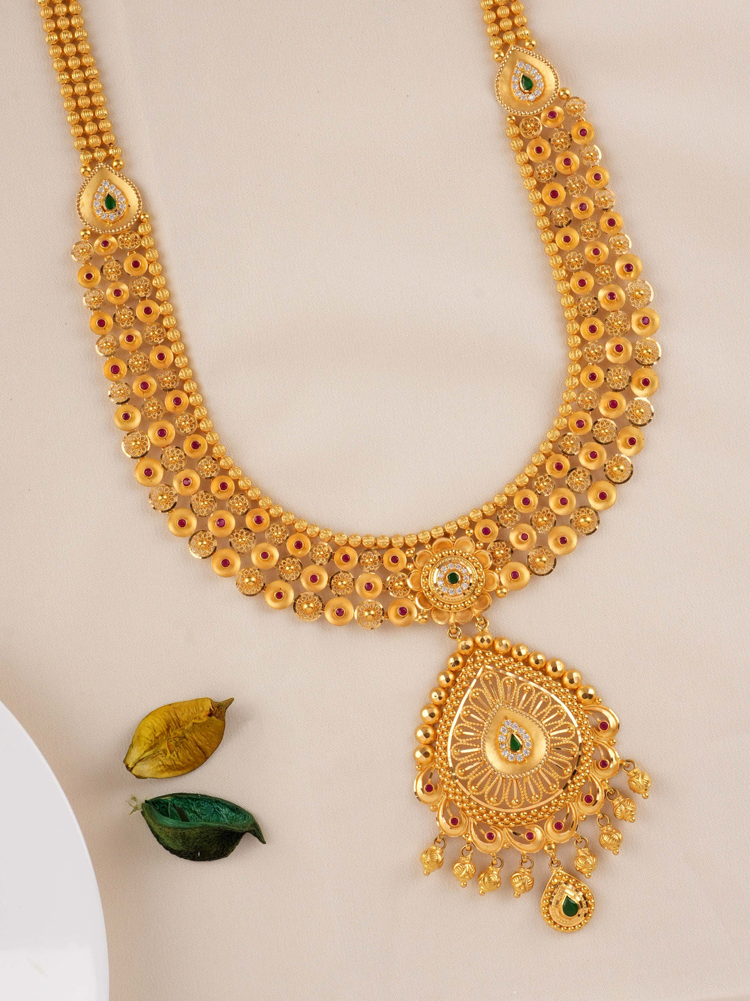 Latest U Shape Plain Gold Haram