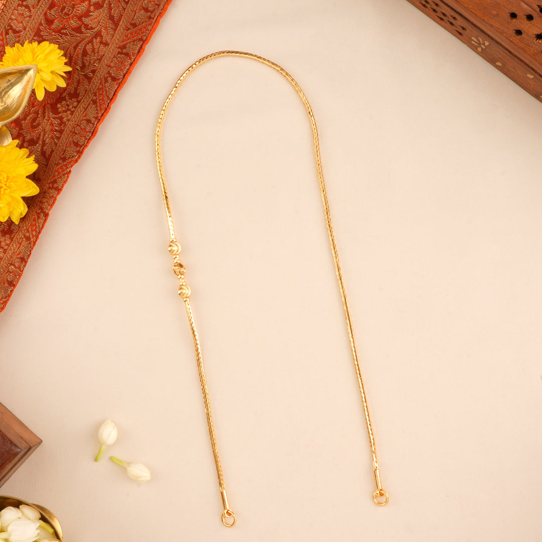 Traditional Gold Bead Mugappu Chain