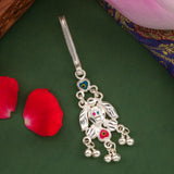 Elegant Leaf Silver Keychain