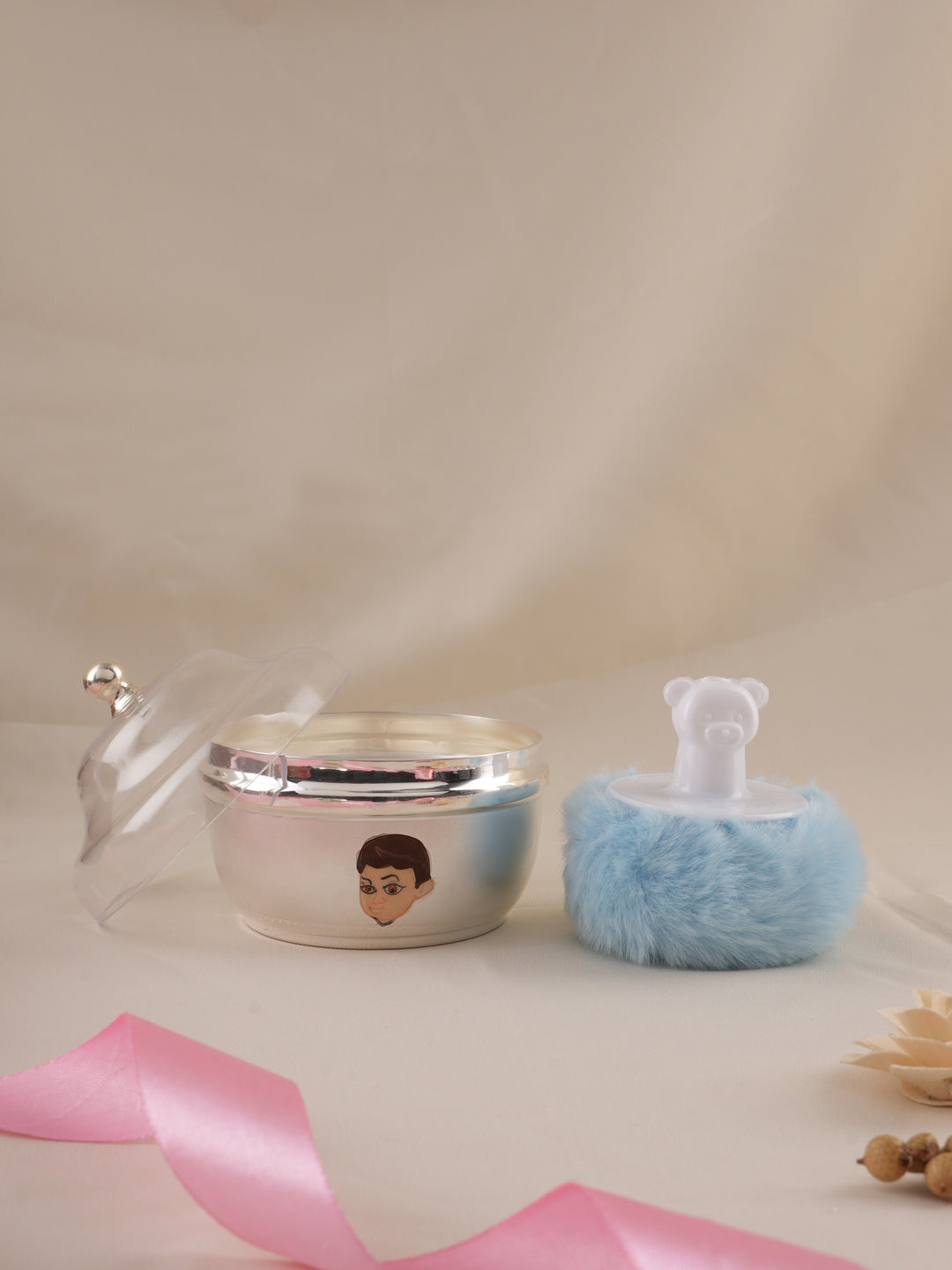 Elegant Powder Case with Soft Puff