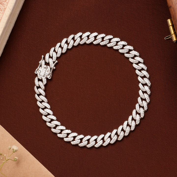 Modern Cuban Link Silver Bracelet